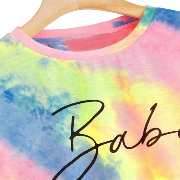 Casual Regular Sleeves Tie & Dye Women Multicolor Top - Picture 3 of 6